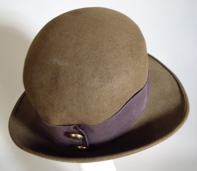 Chanel Olive Green Wool Felt Hat (1 of 6)