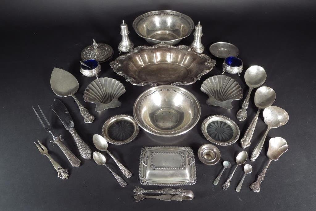 Lot of Sterling Silver Table Articles, Mostly Am. (1 of 8)