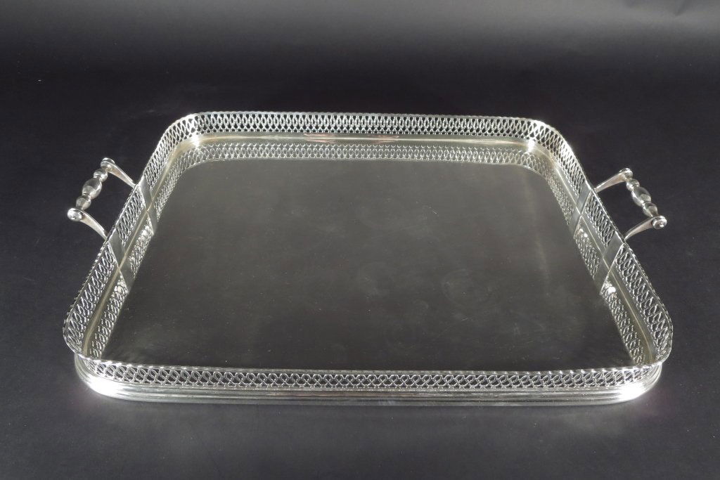 Sterling Silver Rectangular Tray  Am. 19/20th C (1 of 8)