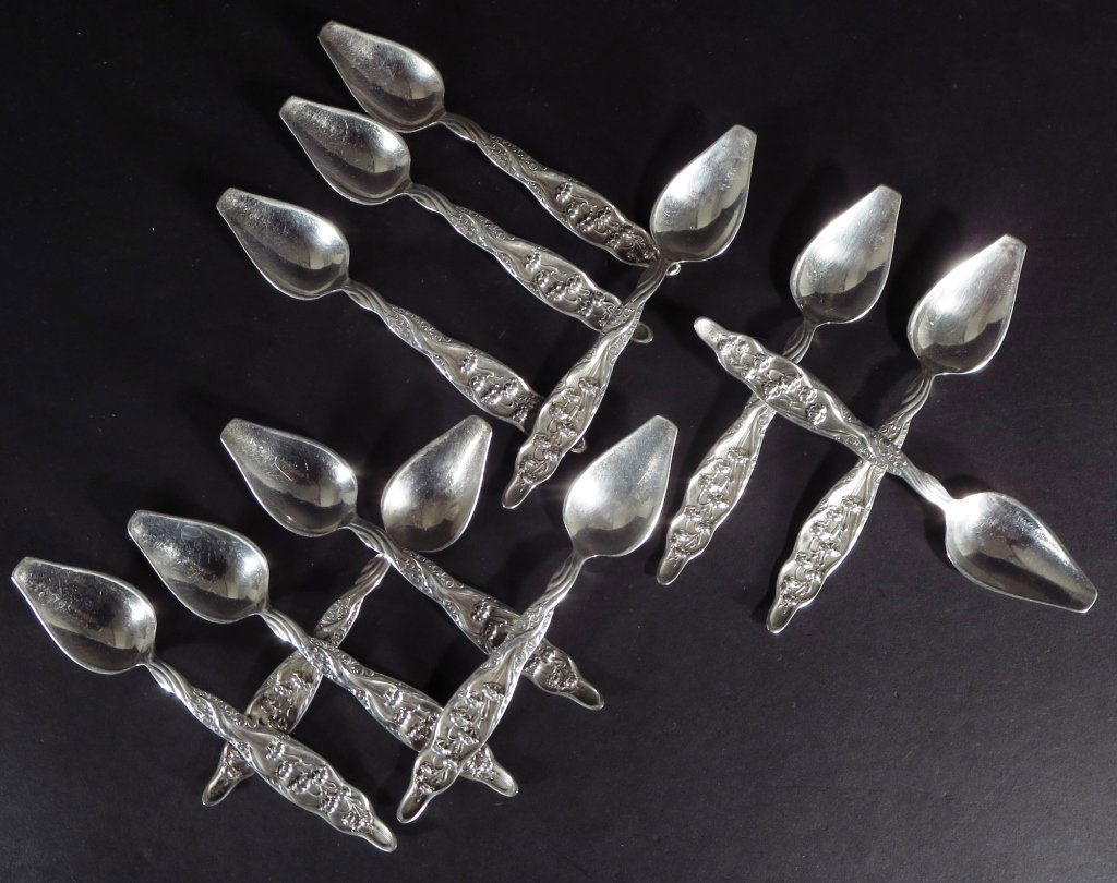 12 Whiting "Lily of the Valley" Jelly Spoons (1 of 5)