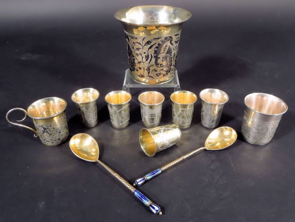 Lot of Russian .84 Silver Items 19/20thc (1 of 7)