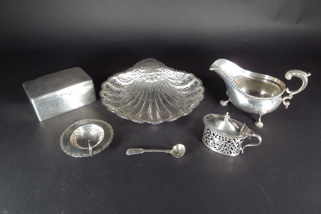 Six Sterling Silver Articles English 19th/20thC (1 of 6)