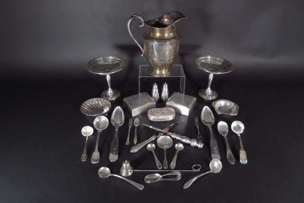 Gp. of Sterling Silver & Coin Silver Articles, Am. (1 of 9)