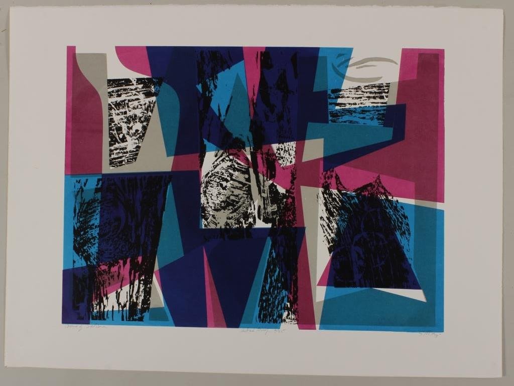 Seong Moy, Ch/ Am., b. 1921, "Court of Salimar": Seong Moy, Chinese American, b. 1921, "Court of Salimar", silkscreen print, signed lower right, titled left and Artists Proof 7/35 center. (2363)(KOVN1016) {WK} Measurements: 22 x 30 Condition: 22 x 3