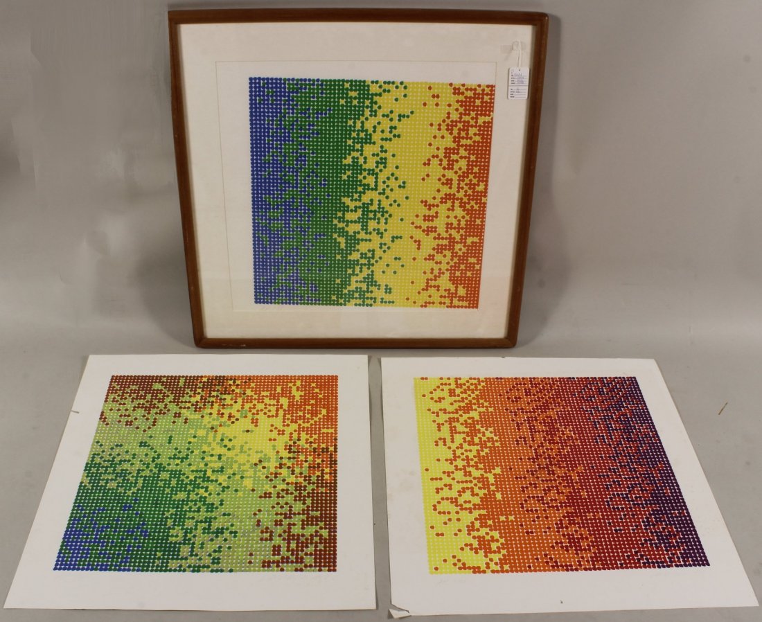 David Roth, American, b. 1942, 3 Silkscreens: David Roth, American, b. 1942, 3 Silkscreens, Including: "Untitled No. 7", signed lower right and dated 1979, Artists Proof, 7/25 lower left [2568] ; "Dots", signed lower right and dated 1980, numbere