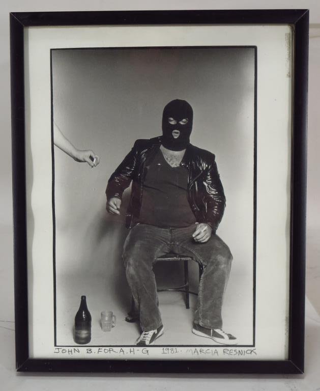 Marcia RESNICK , Am., b.1950, John Belushi, Photo: Marcia RESNICK , Am., b. 1950, Portrait of John Belushi, 1981, Gelatin silver print , 10 in x 8 SBAR2042(SBAR2042) {TC} Measurements: 10 x 8, framed 10 1/2 x 8 1/2 Condition: frame rabbit rubbing alon