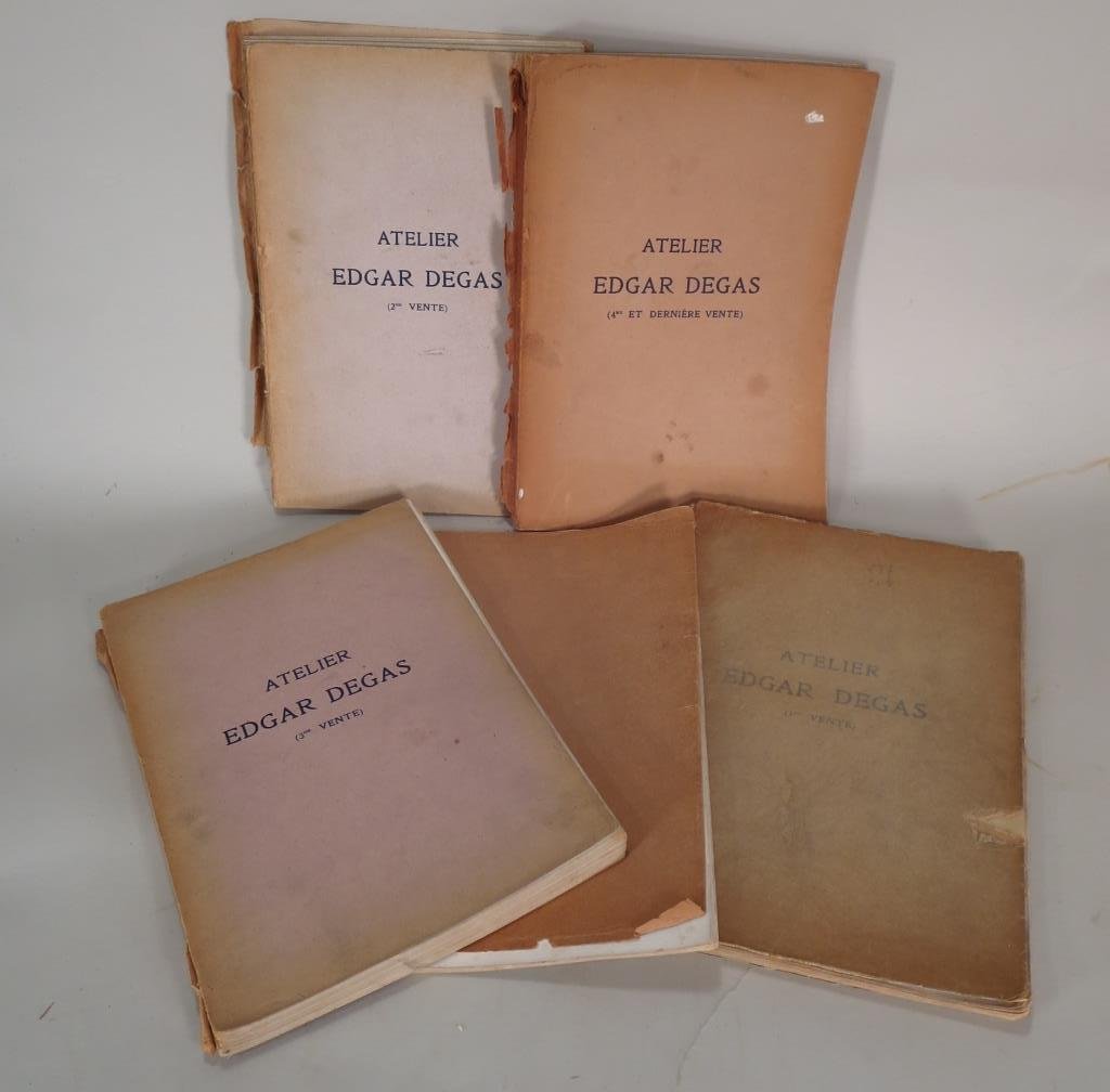 Auction Catalogs Edgar Degas Estate Sale, 1918: Auction Catalogs "Atelier Edgar Degas", Four Volumess., from the artist's estate, Paris, 1918-1919.(DJON2202/4) {WK} Measurements: 11 x 7.5 Condition: Use wear, some binding split, marginalia.