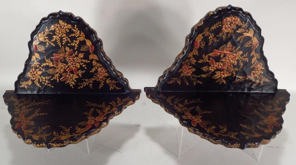 Pr. of Chinoiserie Wall Brackets, 20th (1 of 4)