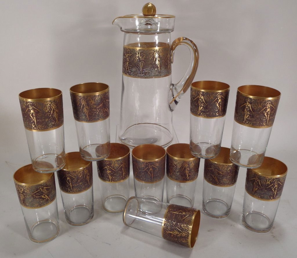 Set of Moser Style Tumblers, Czech, 20th C. (1 of 3)