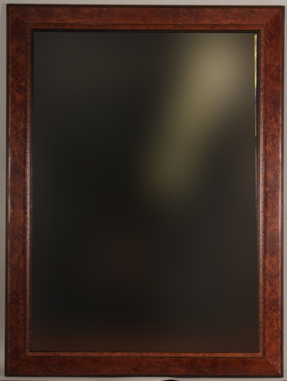 Burled-Wood Framed Mirror with Beveled Glass (1 of 4)