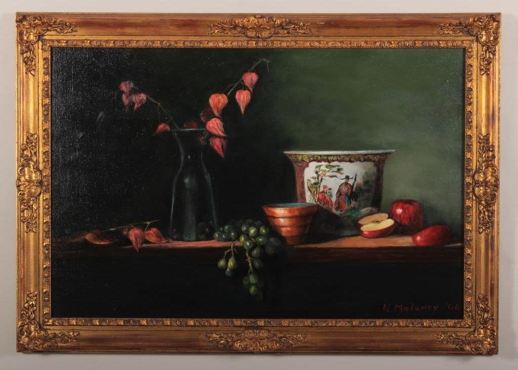 N. Maloney O/C, Still Life with Jardiniere (1 of 5)
