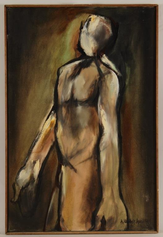 Arnold Weber, Abstract Male Figure, O/C (1 of 3)