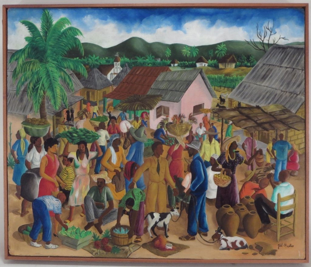 3 Paintings, Haitian/African, 20th (1 of 9)