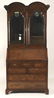 Georgian Style Burled Walnut Secretary/Bookcase