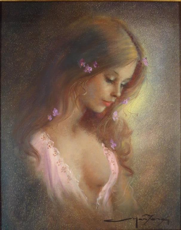 Two Oil Paintings by Aquiar (1 of 10)