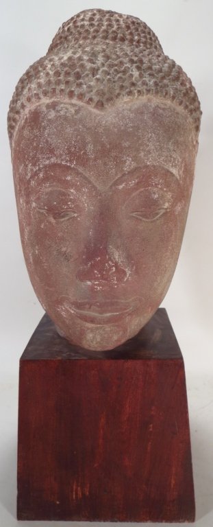 Thai Sandstone Head of Buddha (1 of 9)