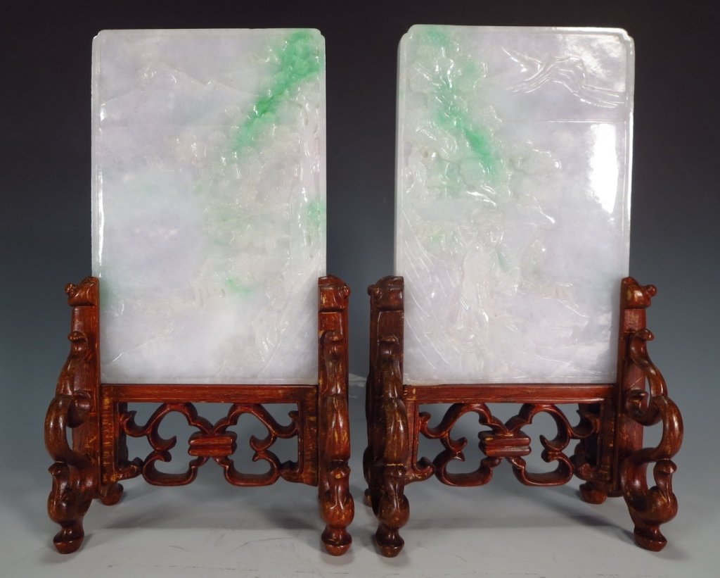 Pair of Chinese Carved Table Screens (1 of 8)