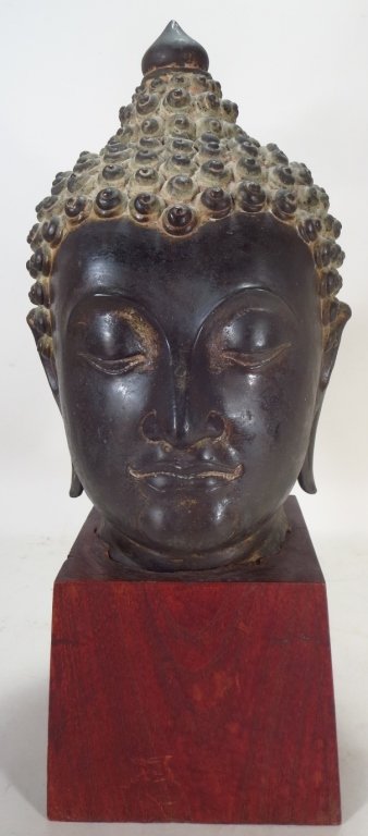 Thai Bronze Head of Buddha (1 of 9)