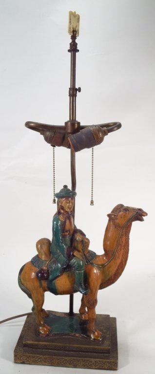 Figure of Chinese man on Camel as Lamp (1 of 6)