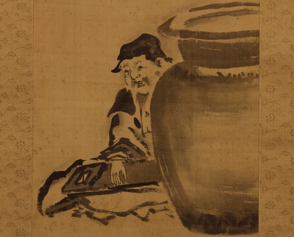 Pr. of Japanese Scroll Paintings on Silk (1 of 10)