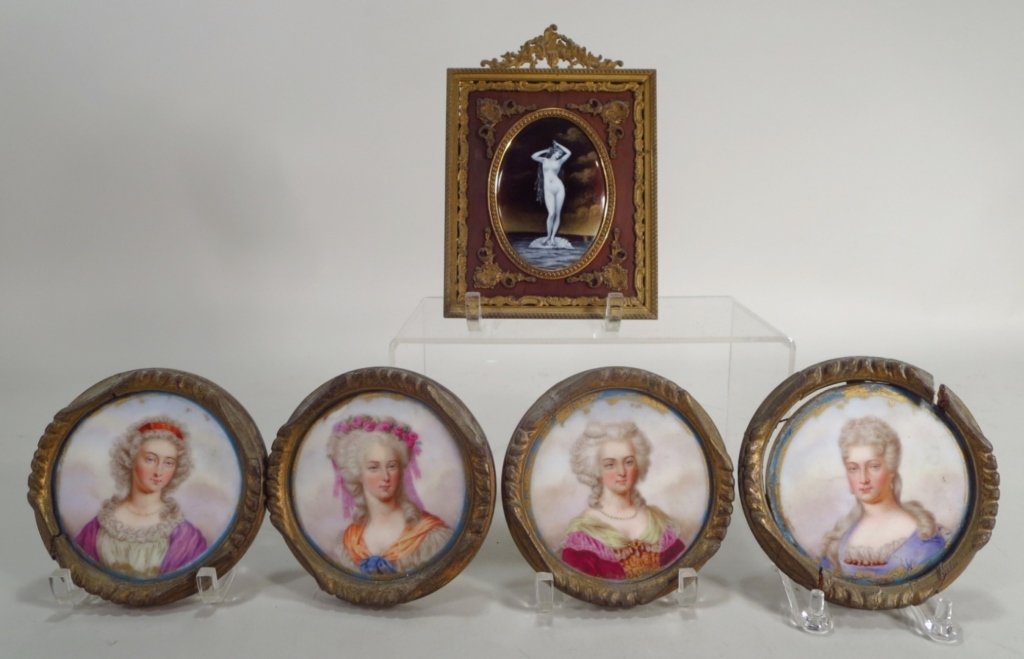 Portraits of European Figure on Marble/Enamel (1 of 7)