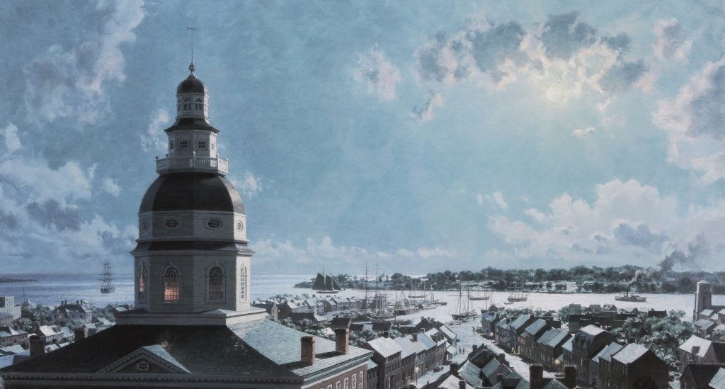 John Stobart Print, Annapolis, 1860, pencil sgd (1 of 7)