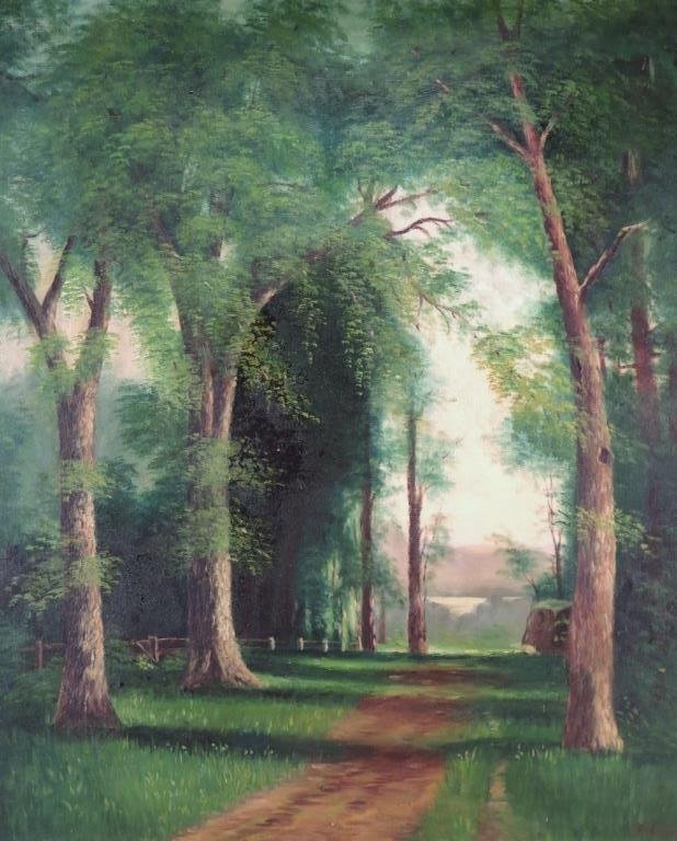 Poss. E. Ames, 19th C., Landscape with Lake (1 of 7)