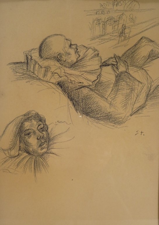 Alexandre Steinlen, Sw./Fr., Pierrot Studies,c/p (1 of 7)