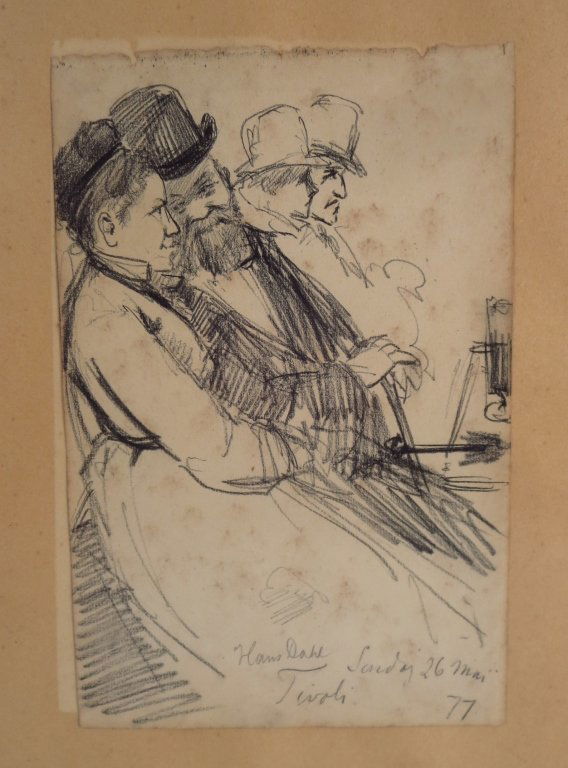 Hans Dahl,Nor., 1877, Tivoli,1877, pencil on paper (1 of 8)