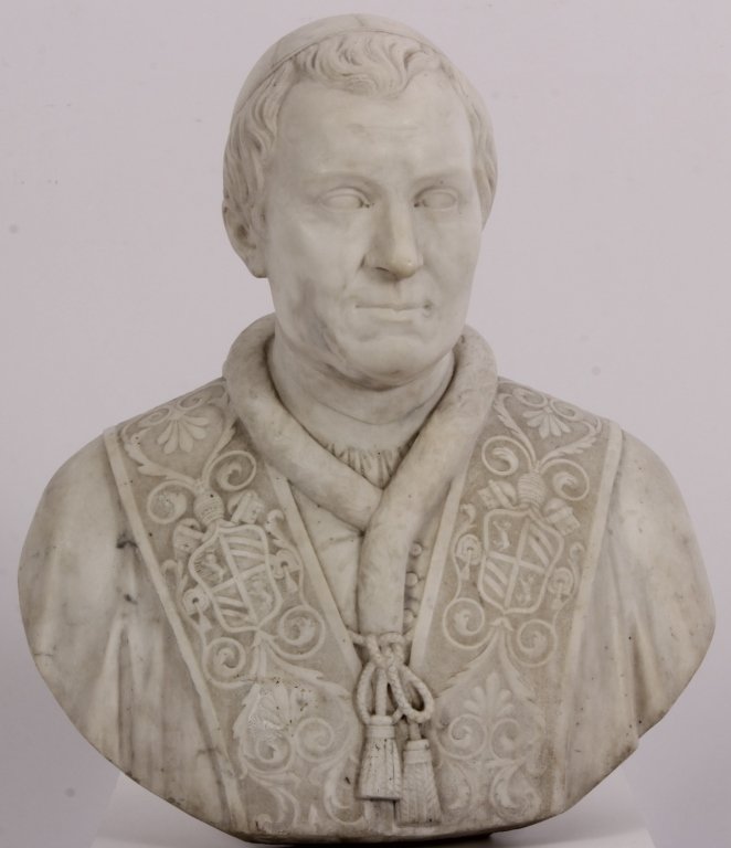 Marble Carved Bust of Pope Pius X (1 of 6)
