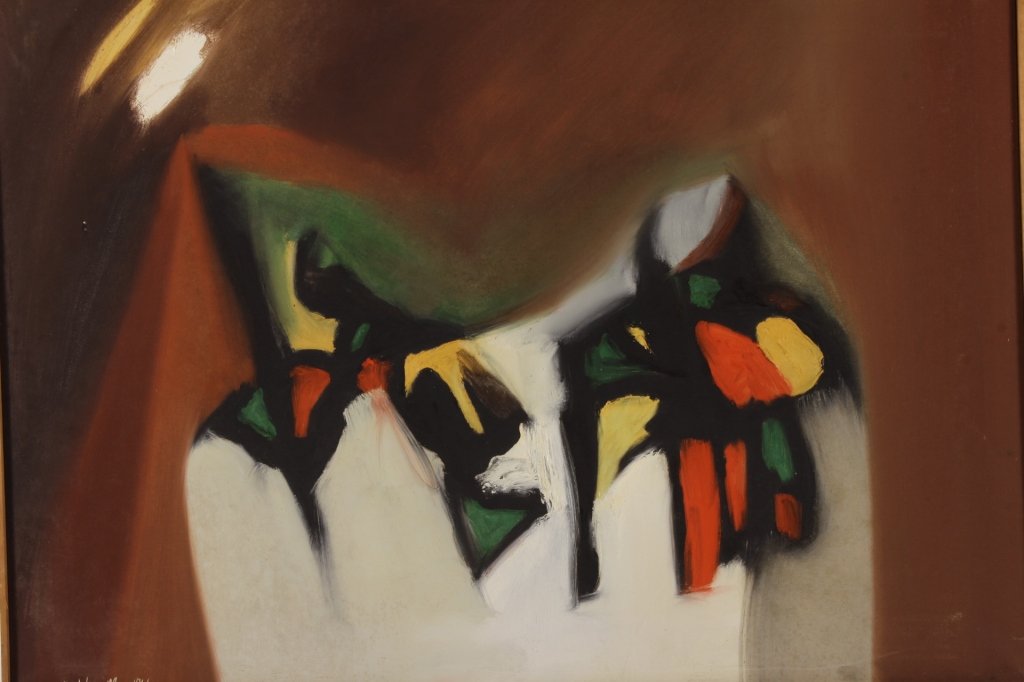 Arnold Weber,  Abstract, Black Figures, O/C (1 of 6)