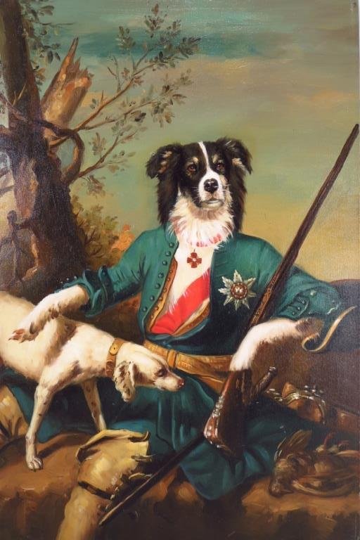 English School, o/c, Anthropomorphic Portrait. (1 of 6)