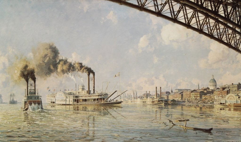 John Stobart Print, St. Louis, 1878, pencil signed (1 of 7)