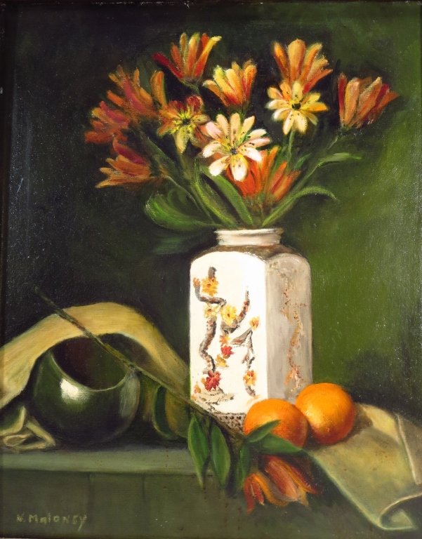 N. Maloney, American, Two Still Lifes with Vase (1 of 10)