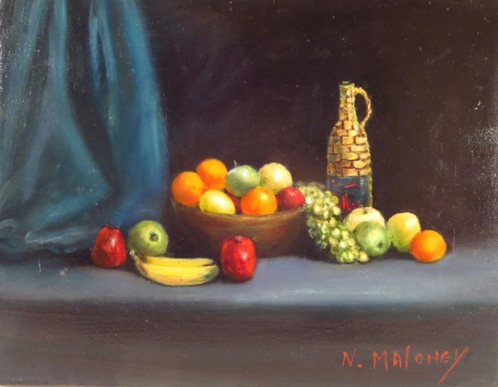 N. Maloney, 2 Still Lifes with Fruit, P/C (1 of 7)