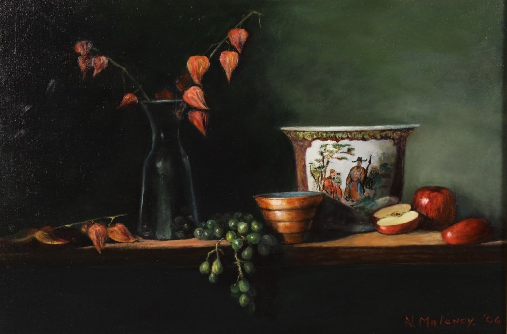 N. Maloney, Still Life with Japanese Lanterns, O?C (1 of 7)