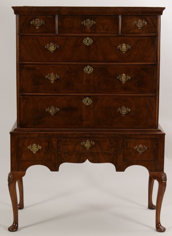 Queen Anne Mahogany and Walnut Highboy,18thC. (1 of 6)