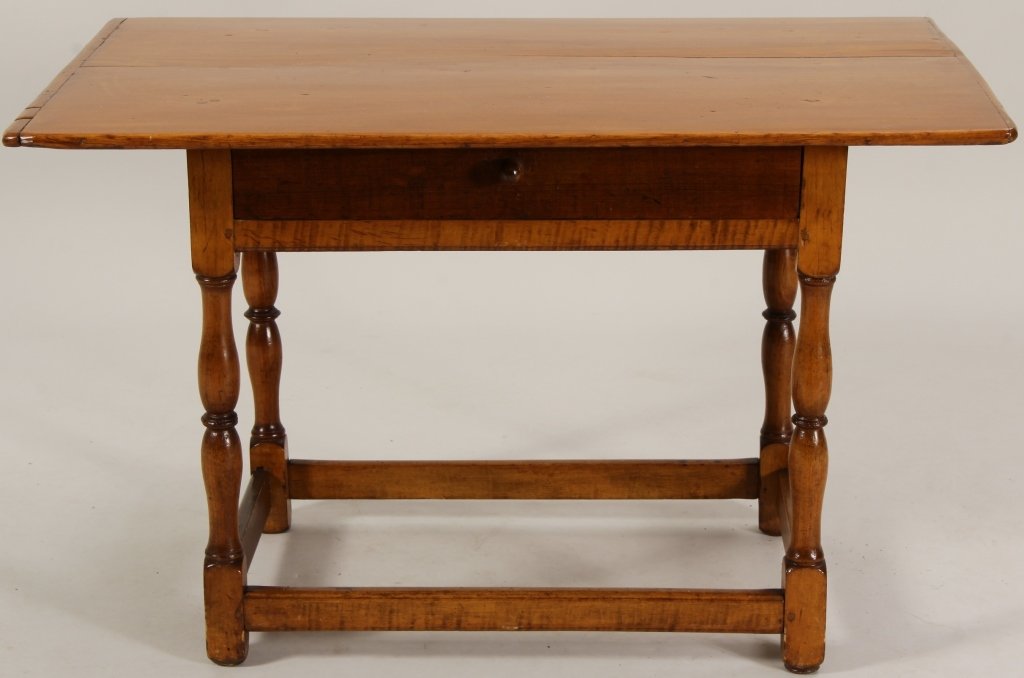 New England Wood Tavern Table,18th-19th C. (1 of 7)
