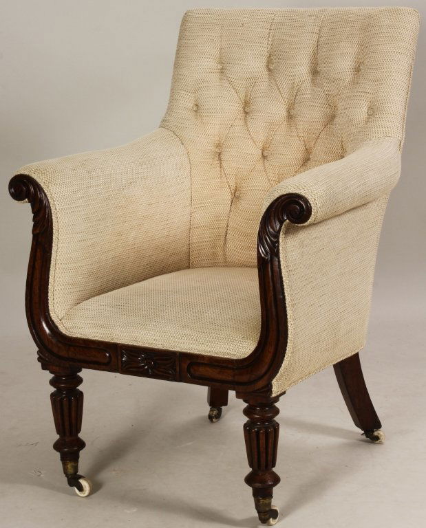 Victorian Mahogany Arm Chair, 19th C. (1 of 5)