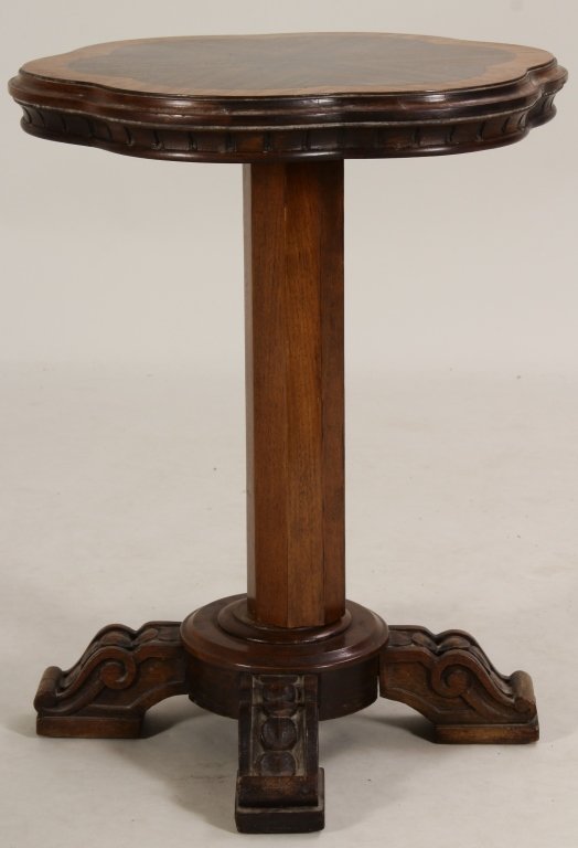 Mixed Woods Occasional Table, mid 19th C. (1 of 5)