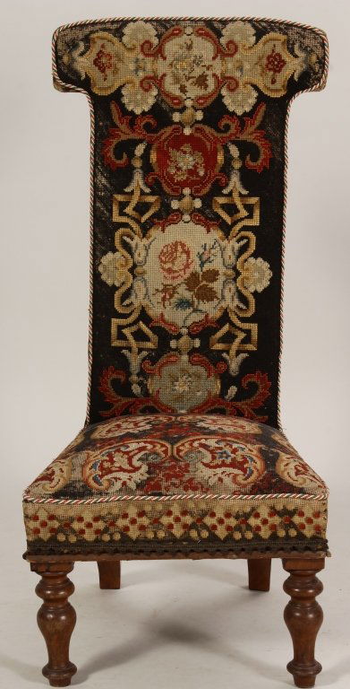 Prie Dieu with Victorian Needlepoint, c.1870 (1 of 5)