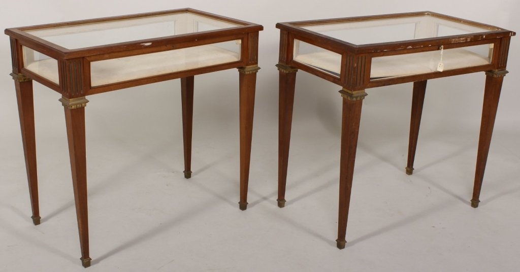 Pr. Louis XVI Style Vitrine Tables (1 of 4)