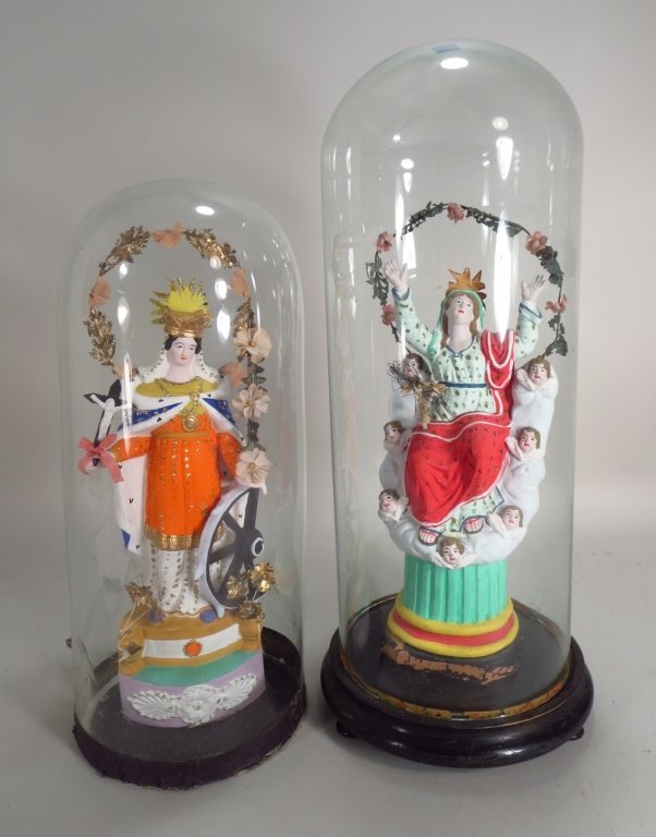 Two Santibelli, 19th C., St. Catherine & Brigitte (1 of 4)