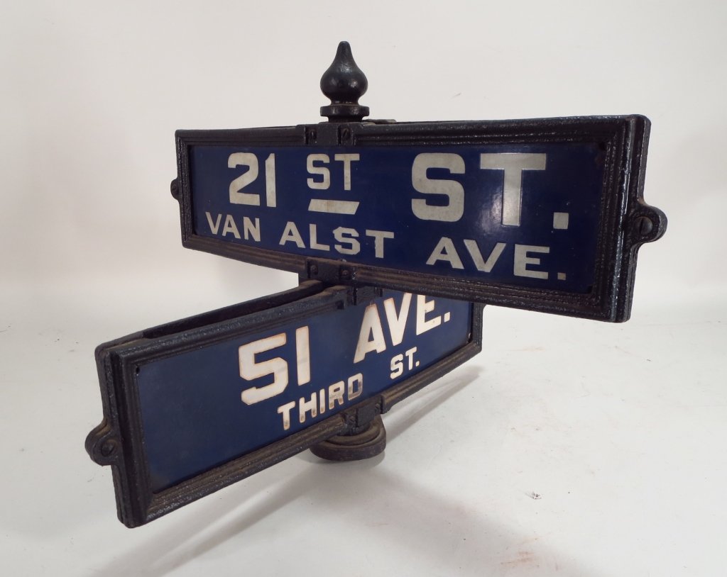 New York City Street Sign, c.1900 (1 of 5)