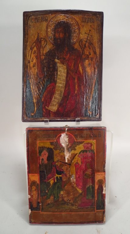 Russian Icons: Archangel and St. George, 19th C.. (1 of 6)
