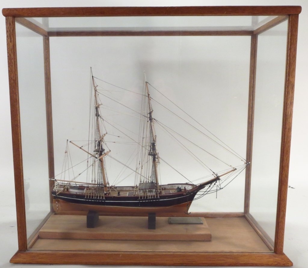 Scale Model of the US Merchant Brig Volante: Scale Model of the US Volante, an American merchant brig designed and built by Wm Webb at New York, 1853. She served the “Triangular Trade” from New York/Boston to the Mediterranean and back to th