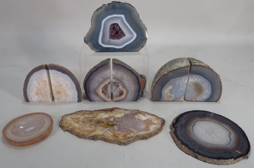 Lot of Geodes as Bookends, Coasters (1 of 5)
