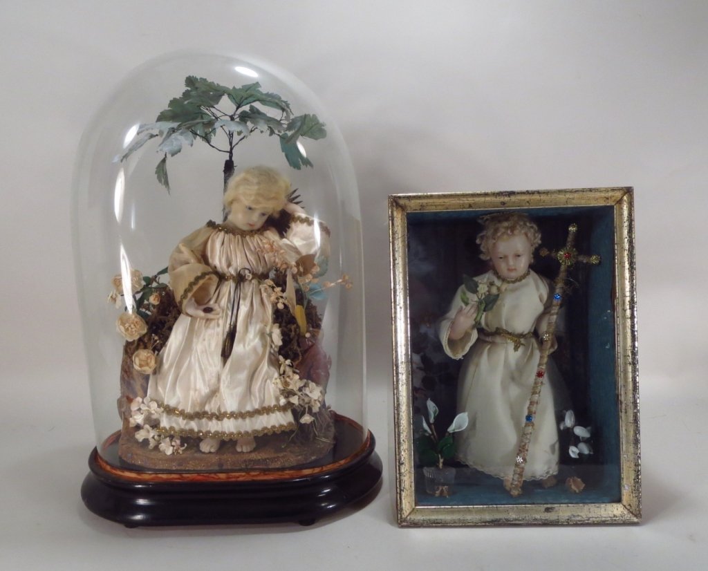 Two Figures of Christ Child, 19th C., in Displays (1 of 5)