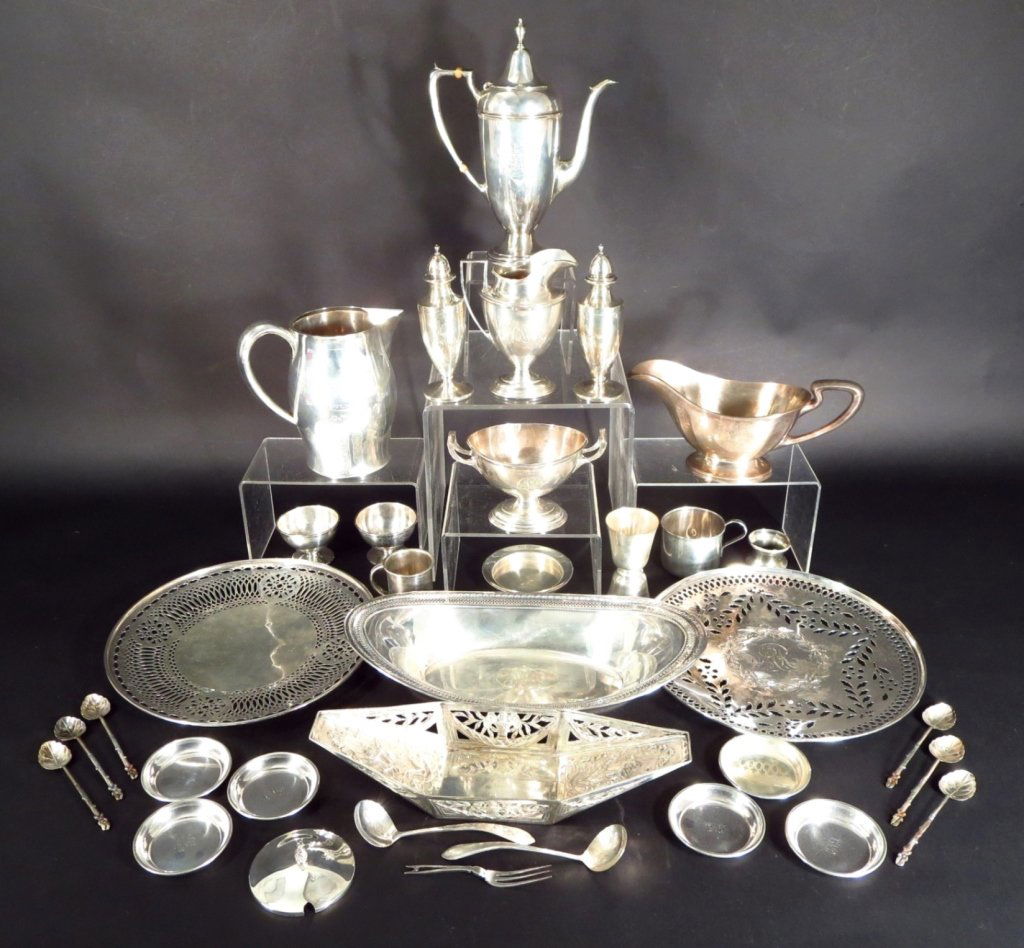 Sterling Silver Tea Set and Other Sterling Items (1 of 10)