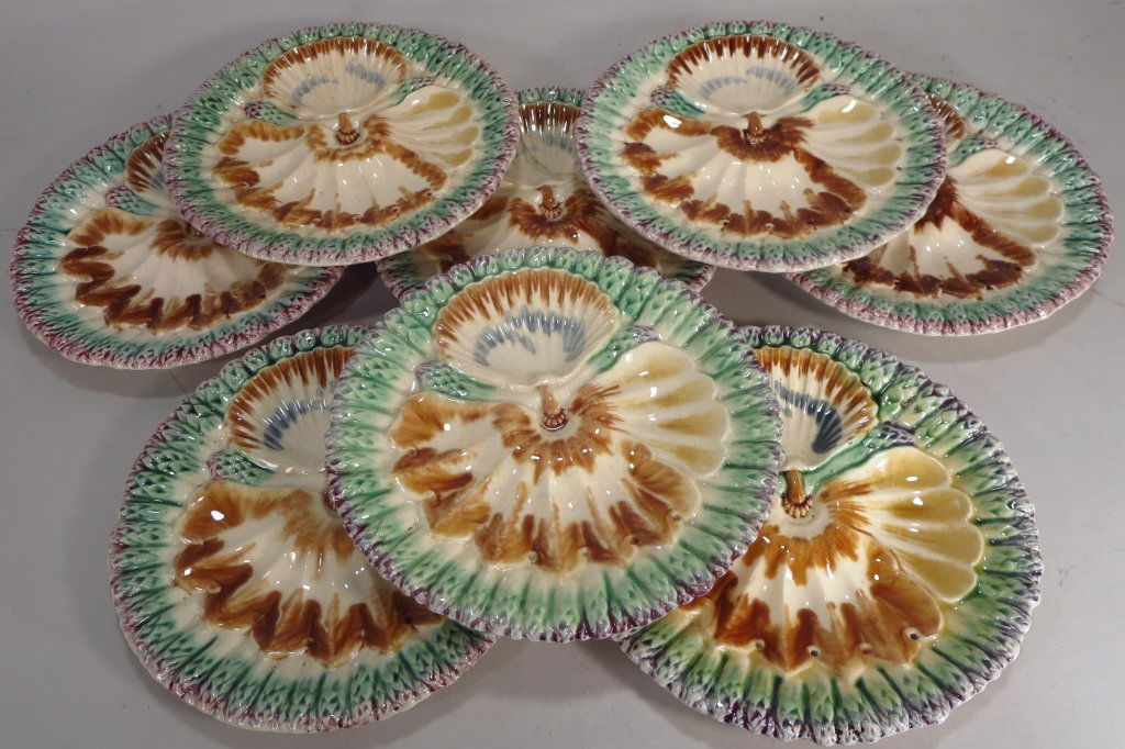 Set of 8 Majolica Plates, Continental, 19th C. (1 of 5)
